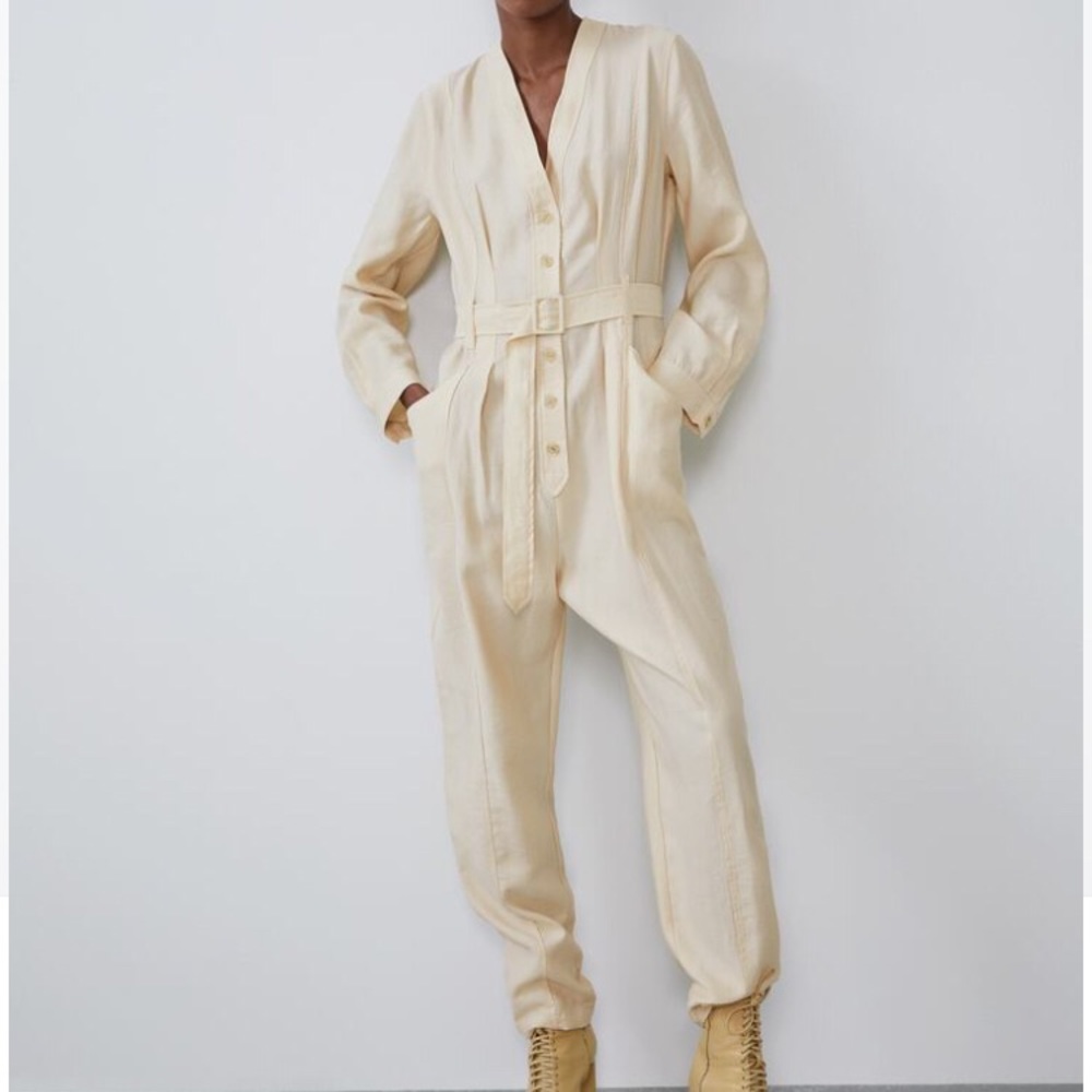 LONG BELTED JUMPSUIT